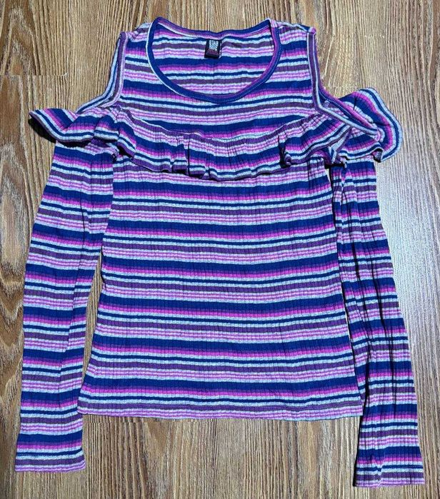 Кофточка с длинными рукавами, с оборками, вырезами на плечах (США)