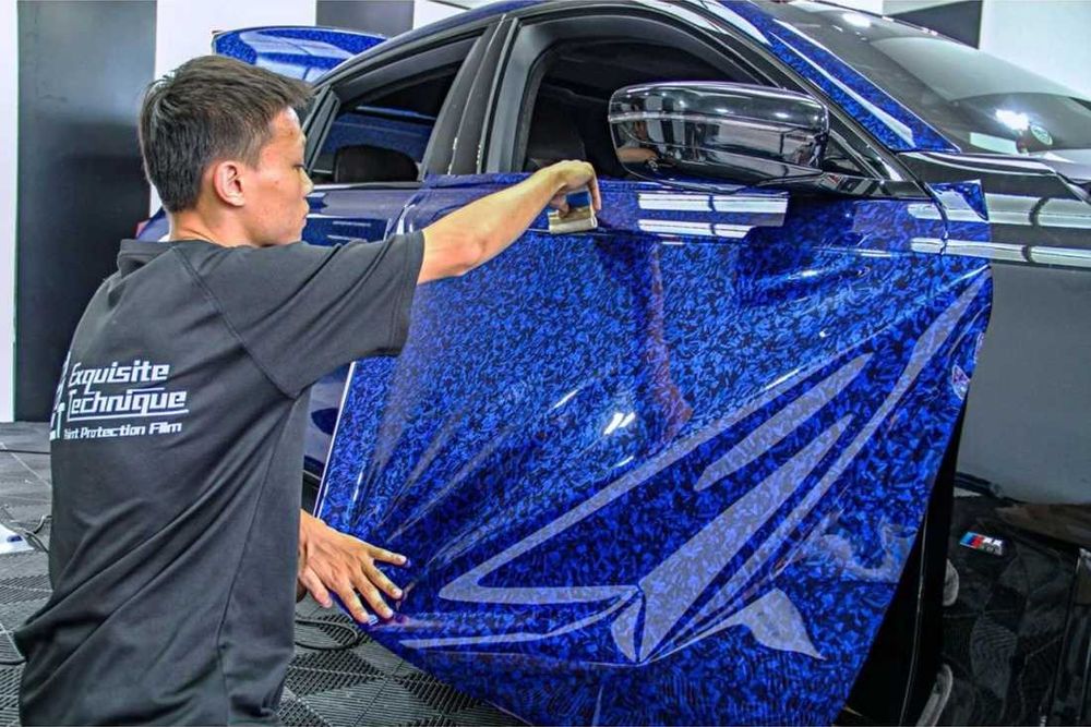 Висококачествено винилово фолио Кован Carbon за автомобил - 152х100 см.
