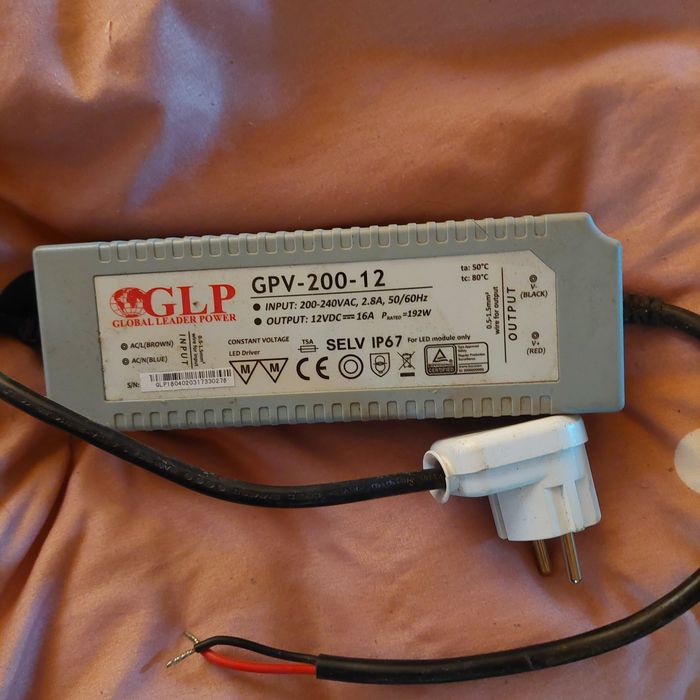 Sursă de alimentare GLP 200W 12V .16A.  IP68