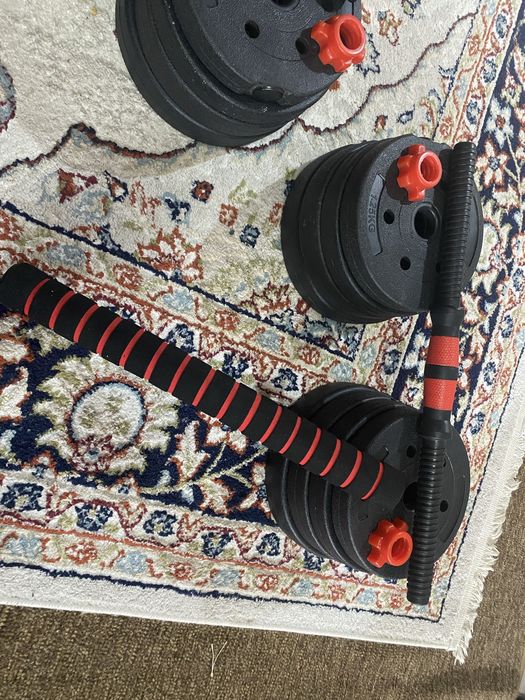 Гантели по 15кг общий вес 30 кг