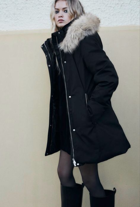 Zara зимно яке,черно