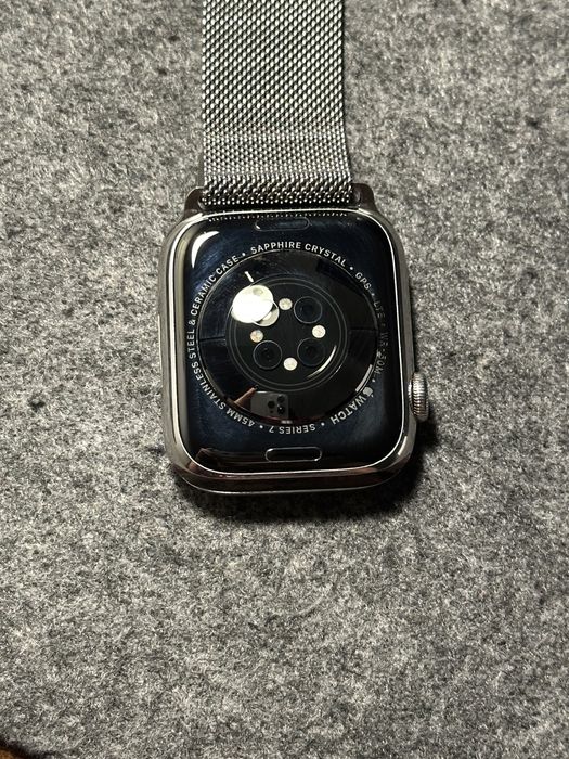 Apple watch series 7 Stainless Steel 45 mm, safir