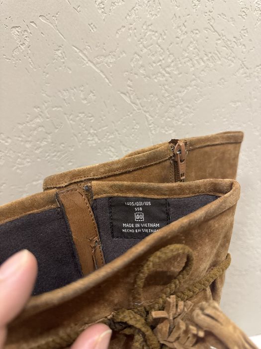 Сапоги замшевые Zara