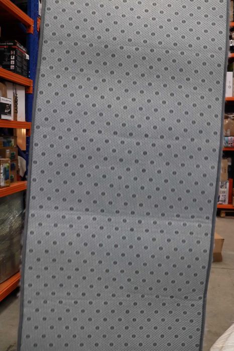 Сив рошав килим за коридор или спалня 60x220см Пухкав мек Неплъзгащ се