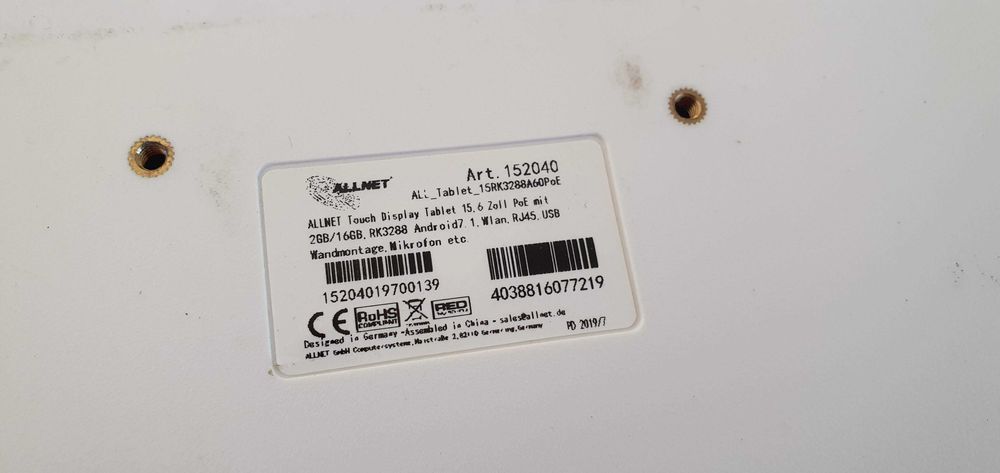 tableta mare 15.6" showroom / prezentari / marketing  ALLNET