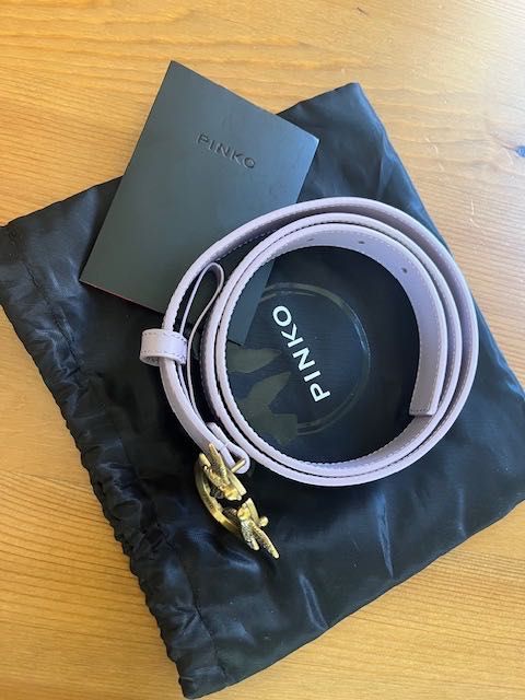 Светло лилав колан Pinko със златни орнаменти