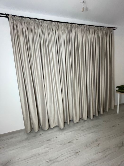 6,5 metri draperie catifea grej 95% blackout premium