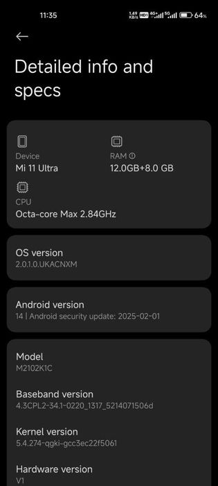 Xiaomi 11 Ultra 12+8/512