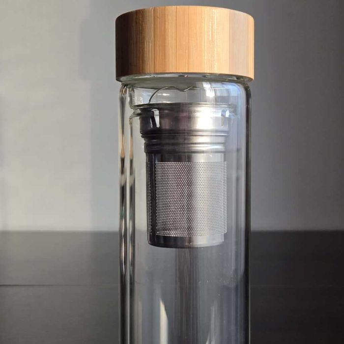 Recipient din sticlă borosilicată cu infuzor, 400 ml nou