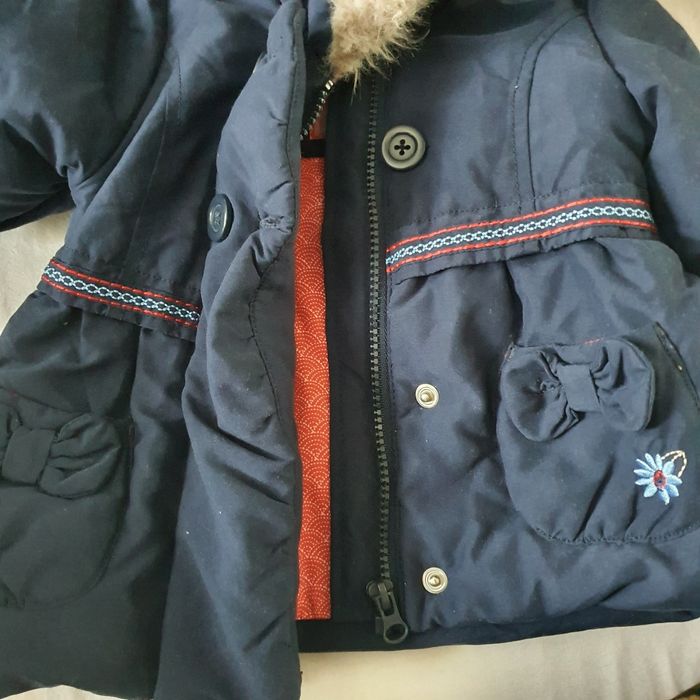 Geaca cu gluga bleumarin 1-2 ani