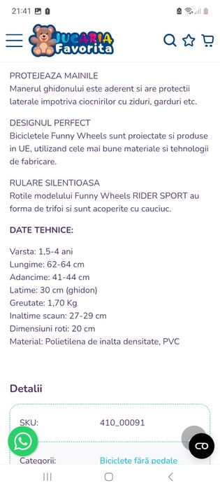 Bicicleta/tricicleta copii