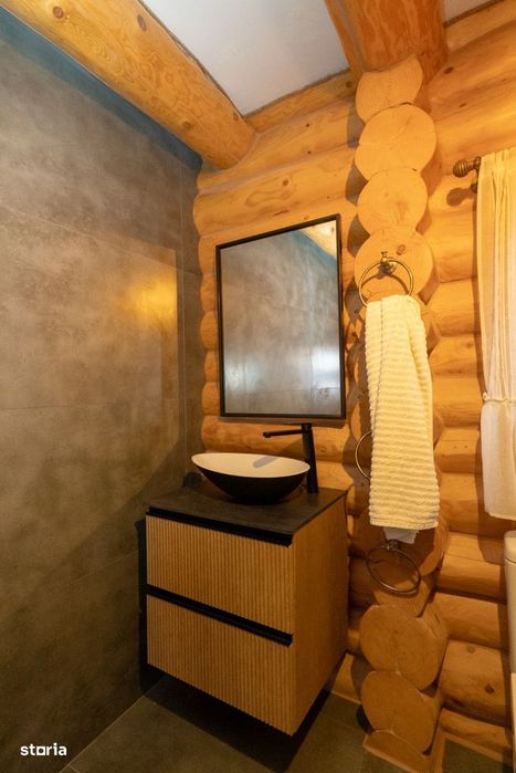 Casă premium din buștean,construită cu responsabilitate – 980 mp teren