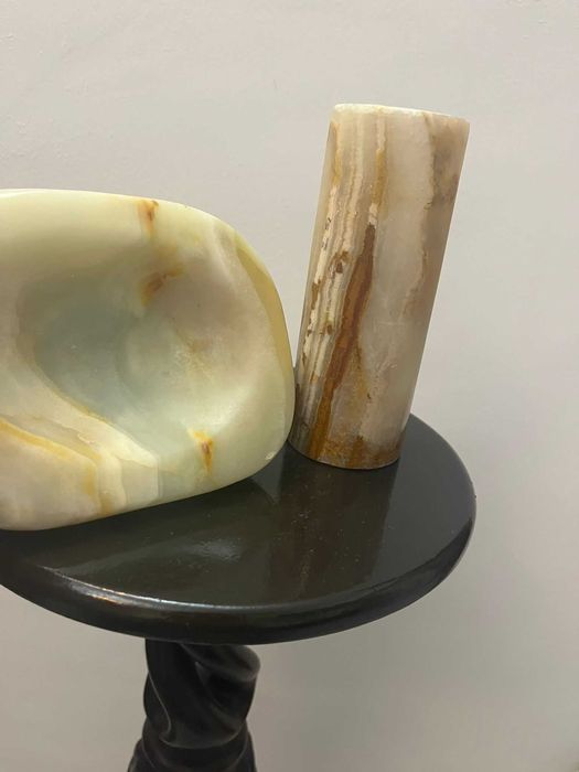 Set 2 bibelouri din onix bibelou figurine figurina statuete scrumiera