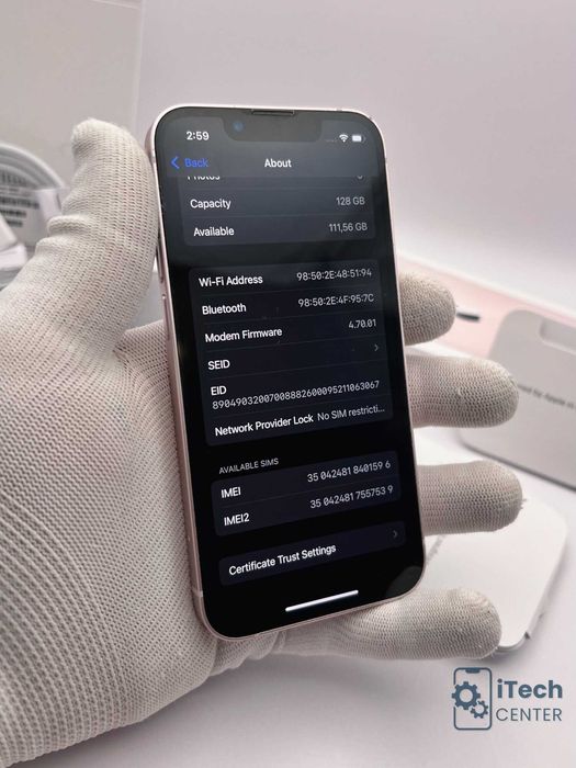 iPhone 13 mini, 128GB, Pink, 100% батерия, ОТЛИЧЕН, 1г. ГАРАНЦИЯ!