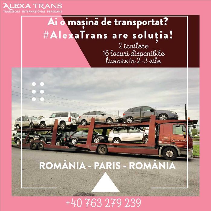 Transport mașini ALCOPA FRANTA- Paris-Sud, Beauvais, Nancy