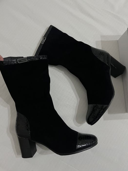 Дамски боти естествен велур