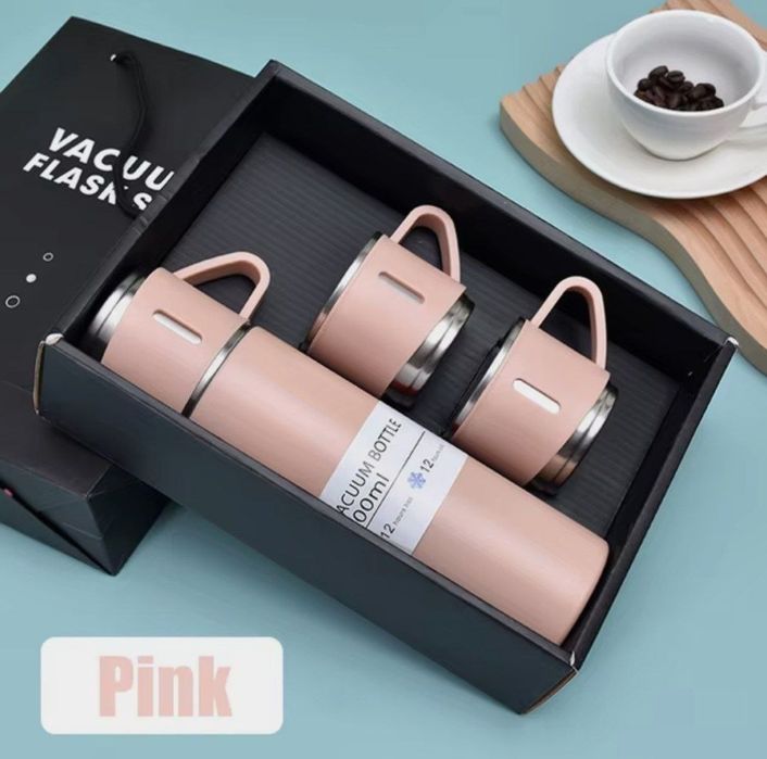 Термос из нержавеющей стали 316 +3кружки гравировка и логотип поставит