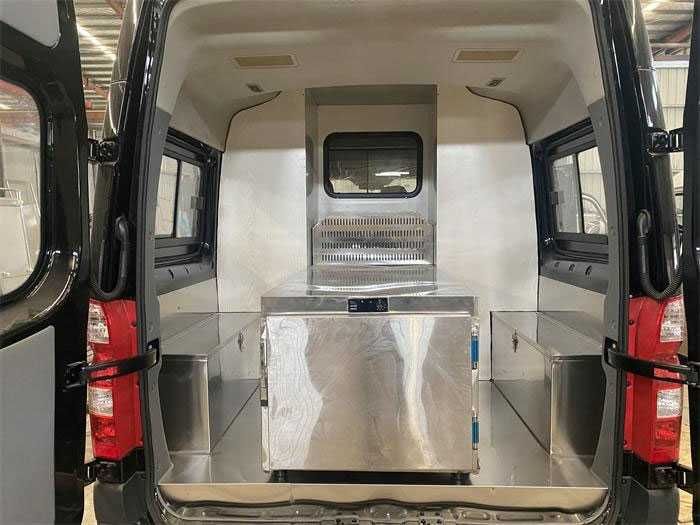 Нова Мобилна Хоризонтална Хладилна Камера за катафалки, микробуси