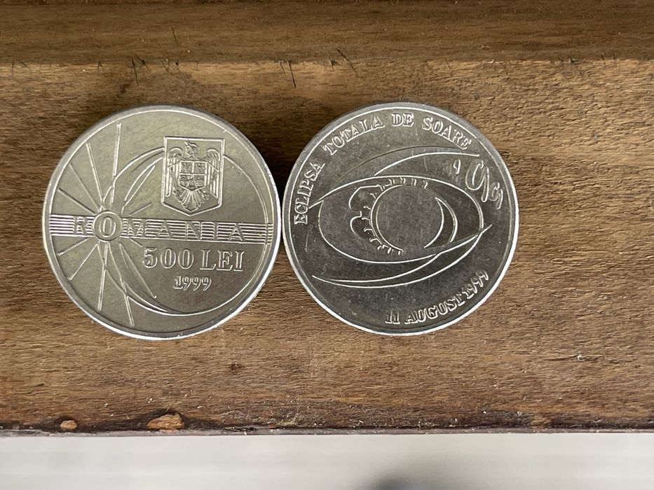 Vand moneda veche 500 lei (Eclipsa de soare 1999)