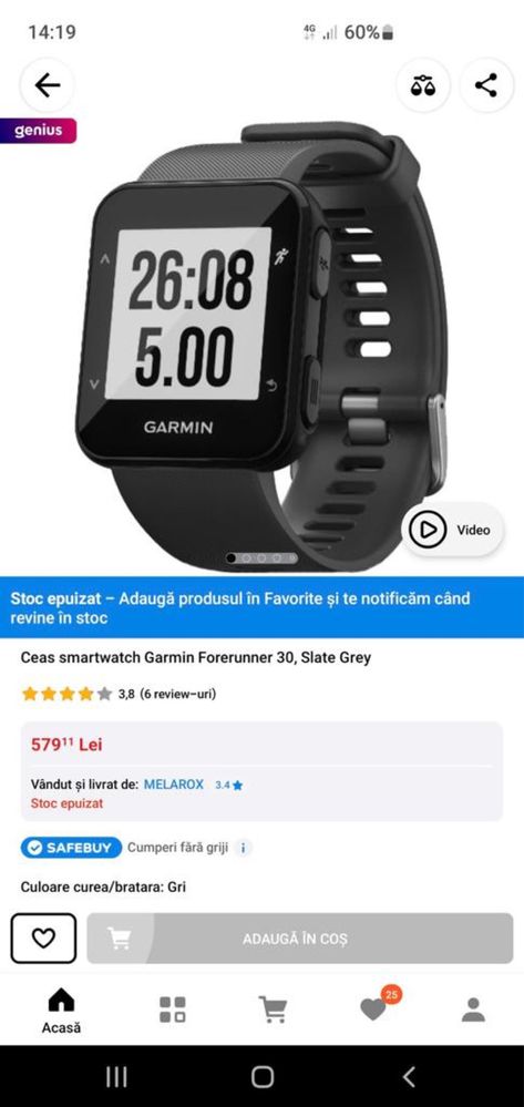 Garmin forerunner 30 on sale slate