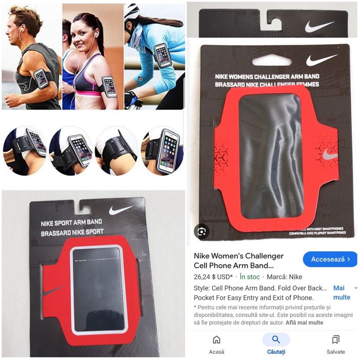 Husă noua telefon Nike performance ptr alergare, etui brat unisex noua