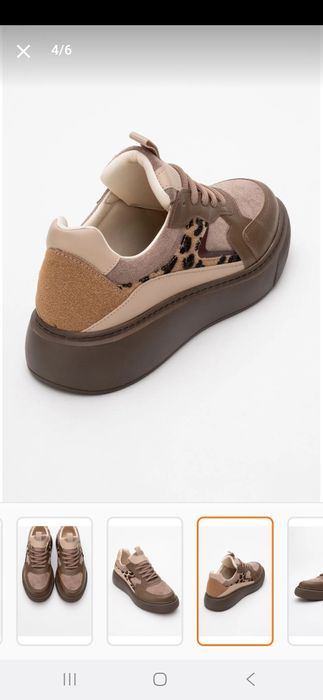 Кафяви дамски спортни обувки