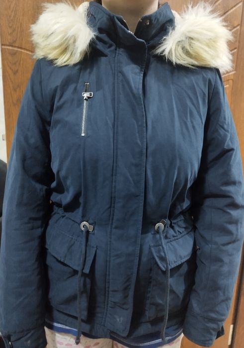 Тъмно синя дамска шубичка