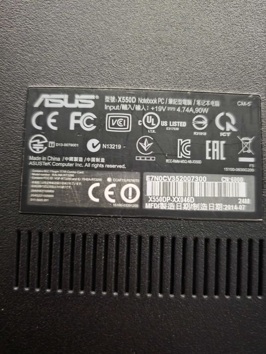 Laptop Asus X550D