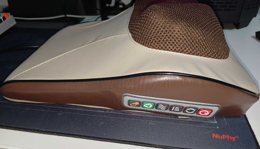 Perna de masaj pentru maini, gat, umeri, spate, cu incalzire, 12V/220V