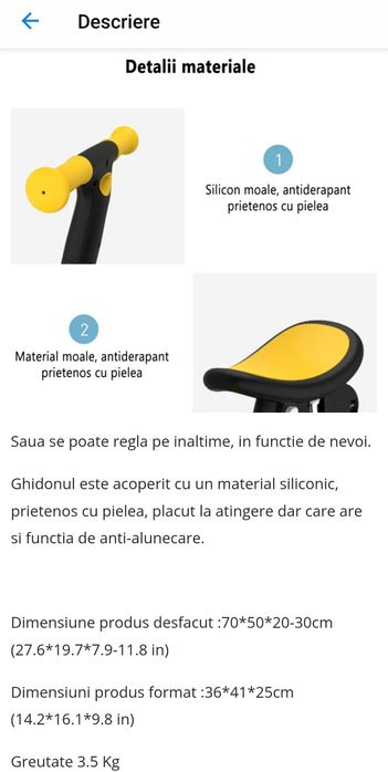 Tricicleta multifunctionala pana la 5 ani