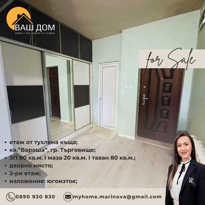 Продава се Етаж от къща в Търговище, Център - 80 кв.м за 893 €/кв.м - Снимка #5