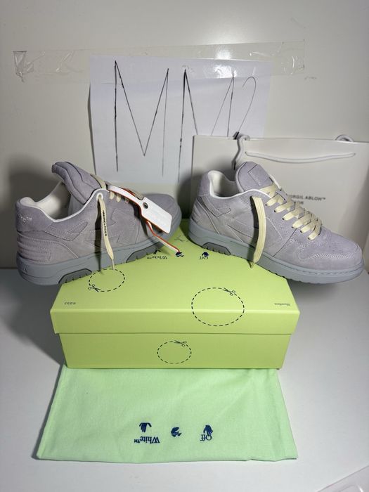 Adidasi Off-White Out Of Office Lace-Up BLUE SUEDE SNEAKERS