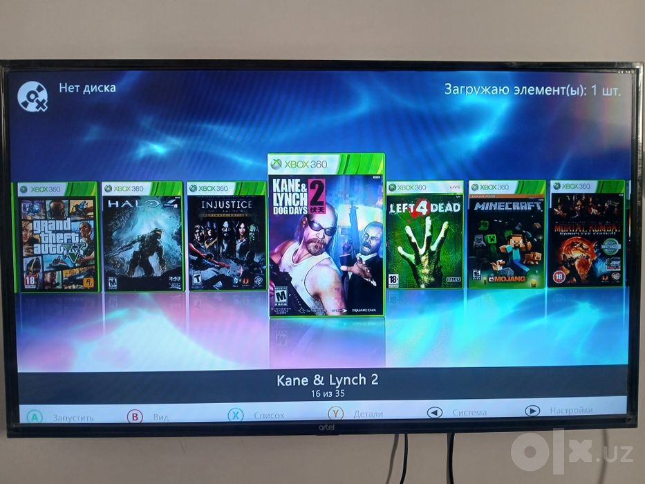 Xbox 360 slim 35 ta oʻyin va retro sega dendy 1000 ta oʻyin