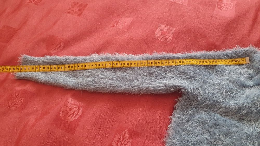 Pulover pufos fete bleu XS/S Terranova