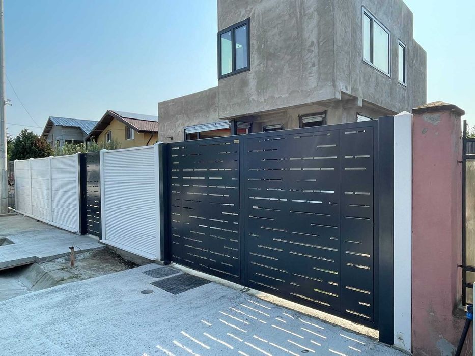 Gard beton sau marmura + porti cu garantie 15 ani