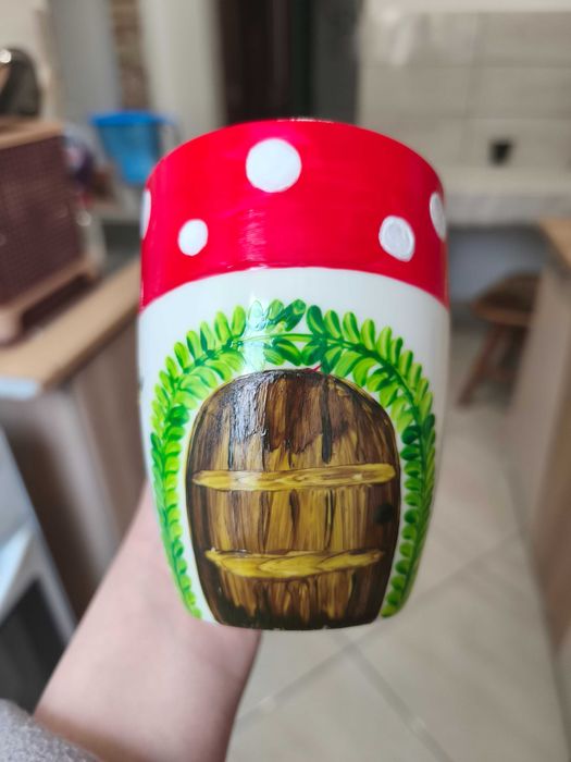 Cană pictată manual