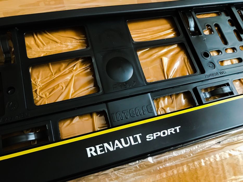 Рамки за номер RENAULT SPORT RS стойки за номер Рено РС държачи Reno 5