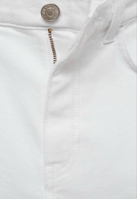 Mango Blugi Capri cu talie medie Priscila pe alb 36/S