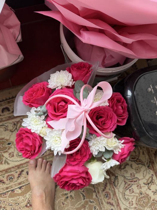 Цветы букеты розы