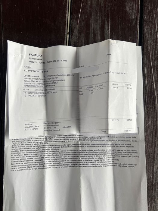 Gramofon model retro,fabricatie 2022