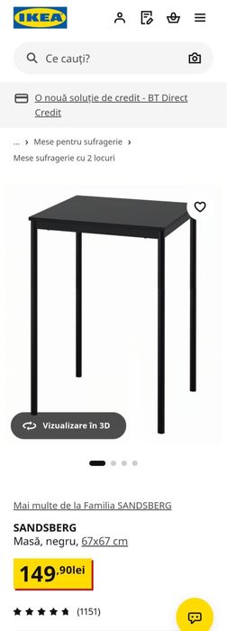 Masa bucatarie  cu 4 scaune  IKEA