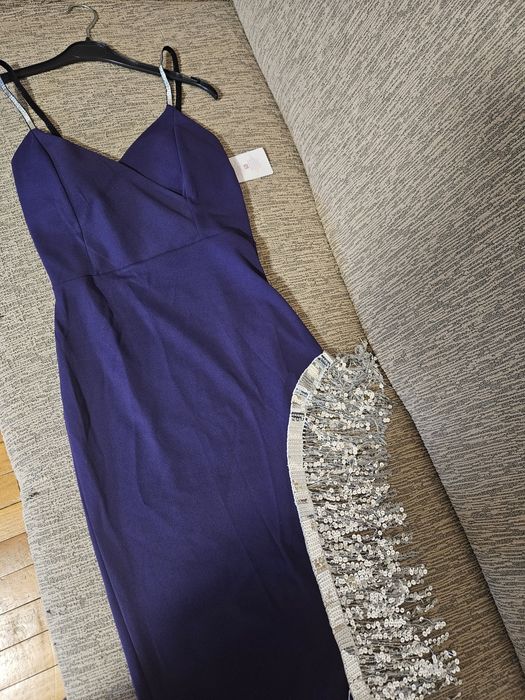 Rochie Mov  cu paiete argintii