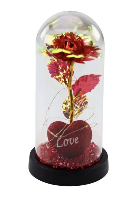 Trandafir Veșnic in Cupola cu Iluminare LED