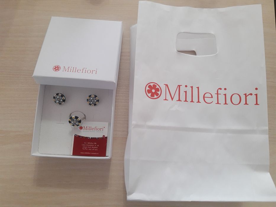 Set cercei si inel Millefiori