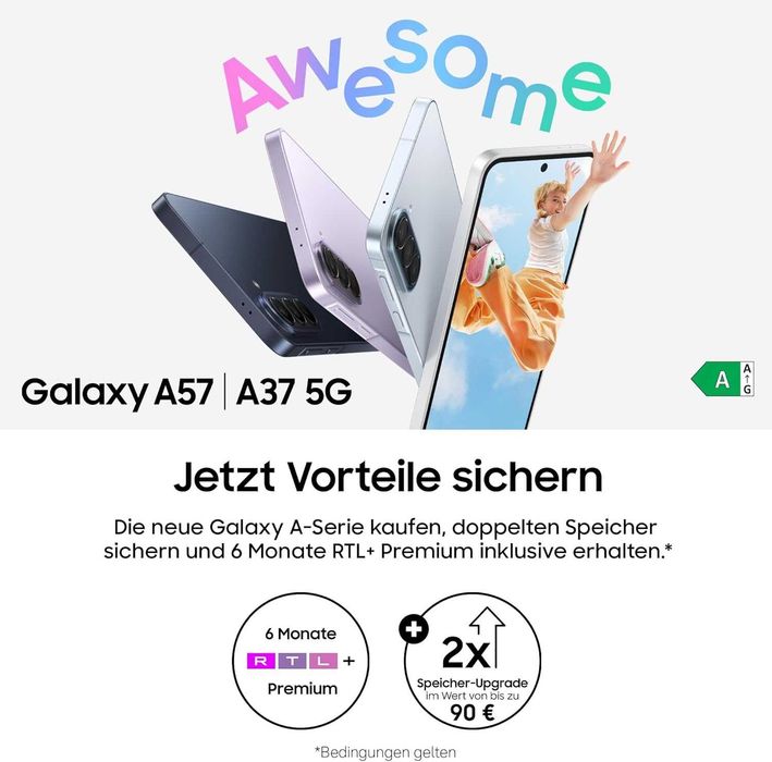 Samsung Galaxy A37 A376 5G Dual Sim 6GB RAM 128GB - Awesome Charcoal,  Graygreen,  Lavender,  White Нов! 2г Гаранция!