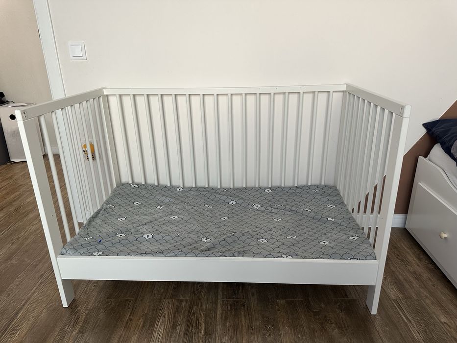 Бебешко легло(кошара), 60x120 см, бяло