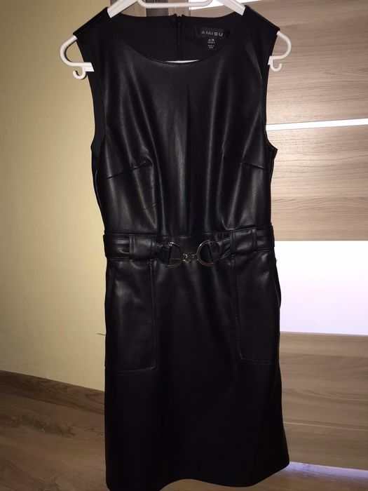 Rochie din imitatie de piele