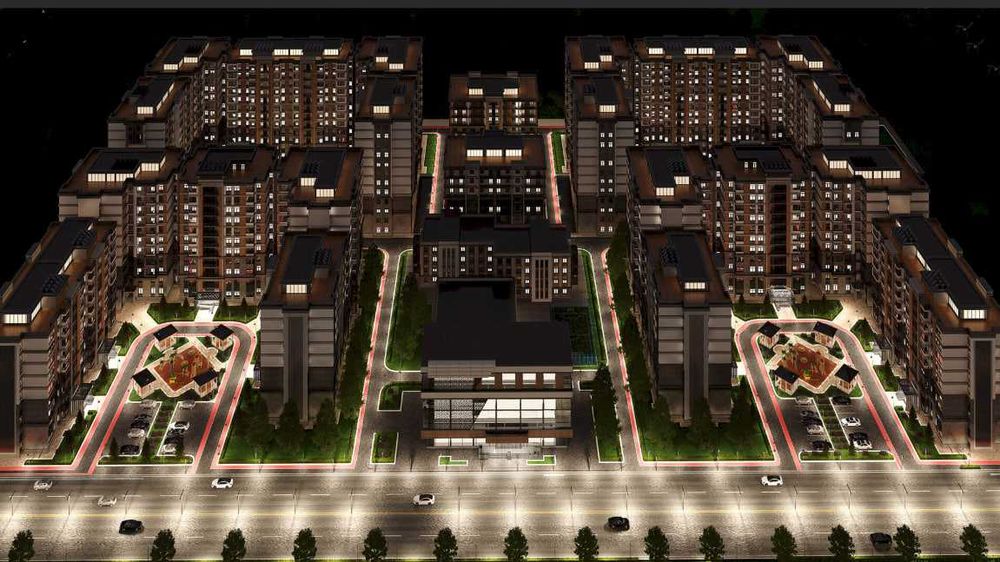 2-комн 57,5м²- Мирабад-Рассрочка 11 мес,- сдача декабрь 2026г(XS)