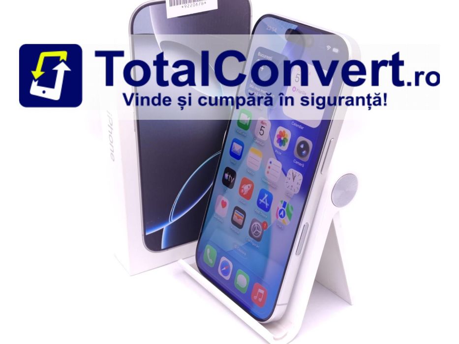 Apple iPhone 16 Pro 256GB White Titanium, Garantie 24 luni | #D92206