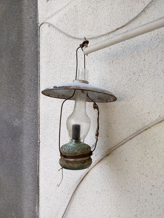 Старинна газова лампа , автентична .